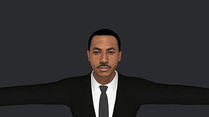 Khalil Rountree  Hyper Realistic Full Body Fully Rigged 3D Character 3D model