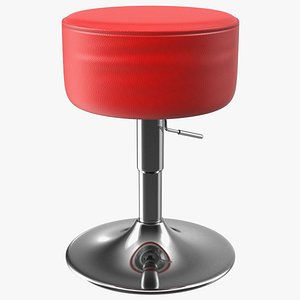 Round Swivel Stool with Chrome Foot