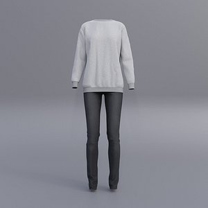 sweatshirts and black denim pants