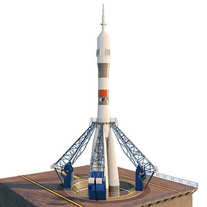 3D rocket soyuz russia