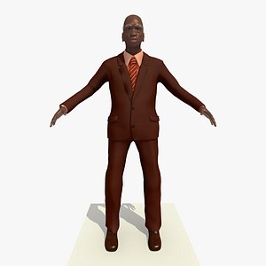 3d 3ds old african male man