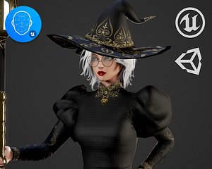 3D Wizard Girl