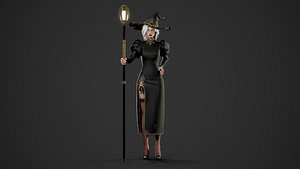 3D Wizard Girl