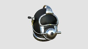 3D Diving Helmet B 03 Black - Character Design Fashion