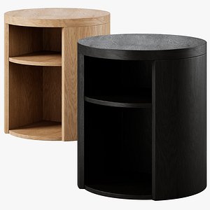 Honigold Round Wooden Bedside Table 3D model