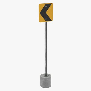 Chevron alignment sign Left and Right 3D model