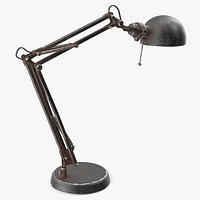 Vintage Adjustable Desk Lamp with Swing Arm Black Old
