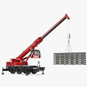Mobile Crane With Concrete Slab