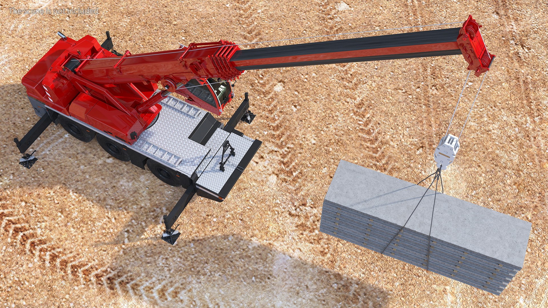 3D Mobile Crane With Concrete Slab - TurboSquid 1883318