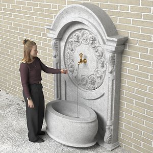 Historic Fountain 2 3D