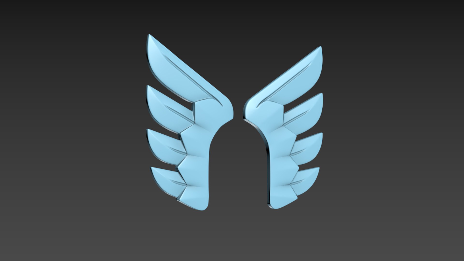 Wings Stylized 3D Model - TurboSquid 2144730