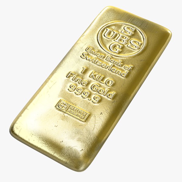 3d gold bar model