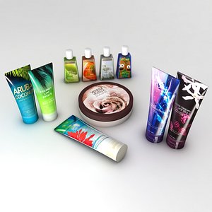 beauty products 3d model