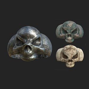 ring skull fantasy 3D