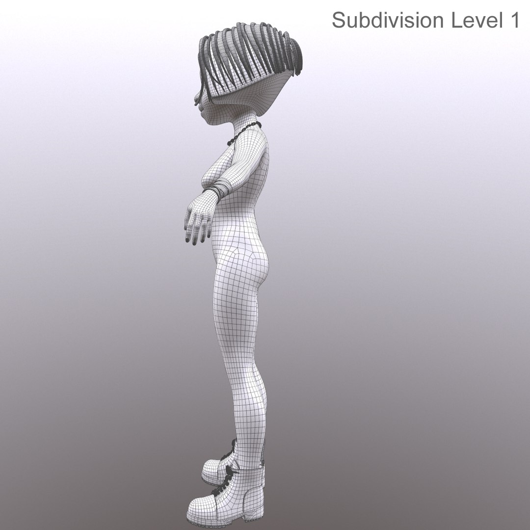3D Cartoon Toon Woman - TurboSquid 1693976