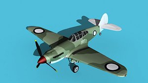 3D Curtiss P-40B Tomahawk V09 New Zealand model