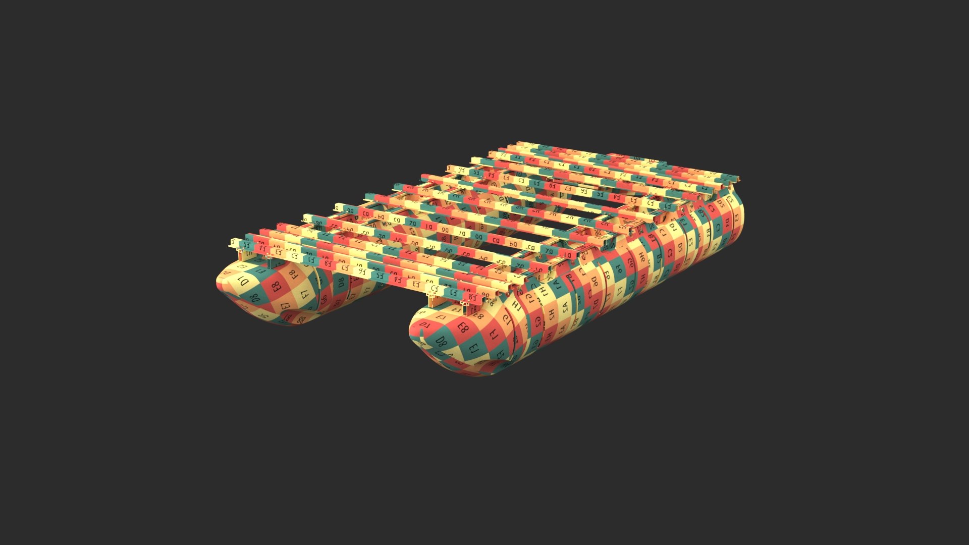 Pontoon Boat Frame 3D - TurboSquid 2206612