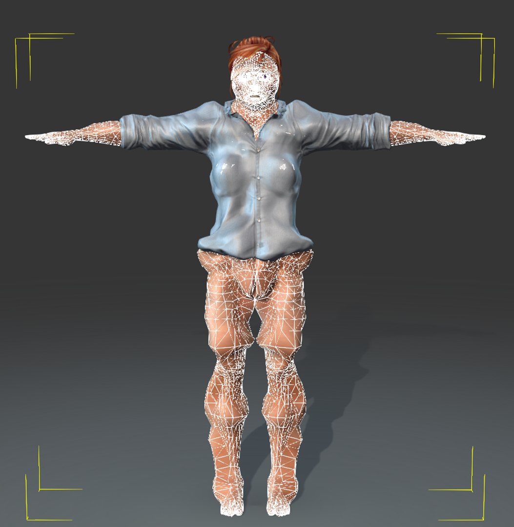 3d Model Worker Rigged