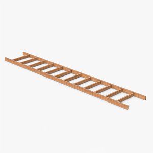3D model Wooden Ladder