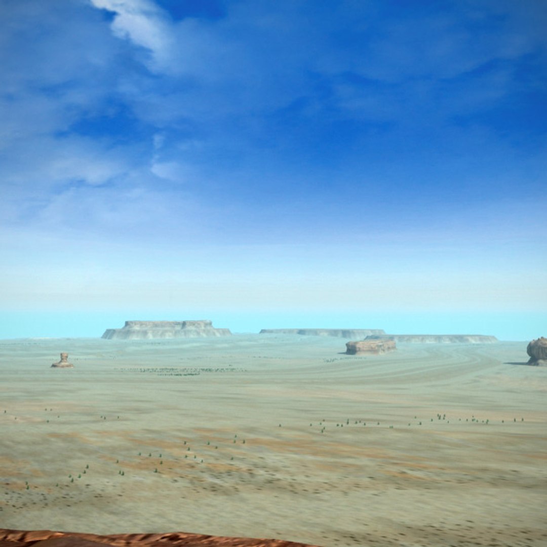 Max Scene Desert Mountains Landscape