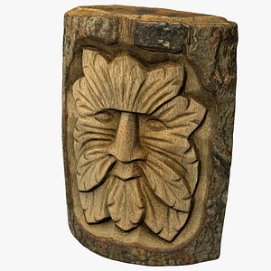 Wooden Carved Face