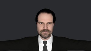 3D David Harbour  Hyper Realistic Full Body Fully Rigged 3D Character
