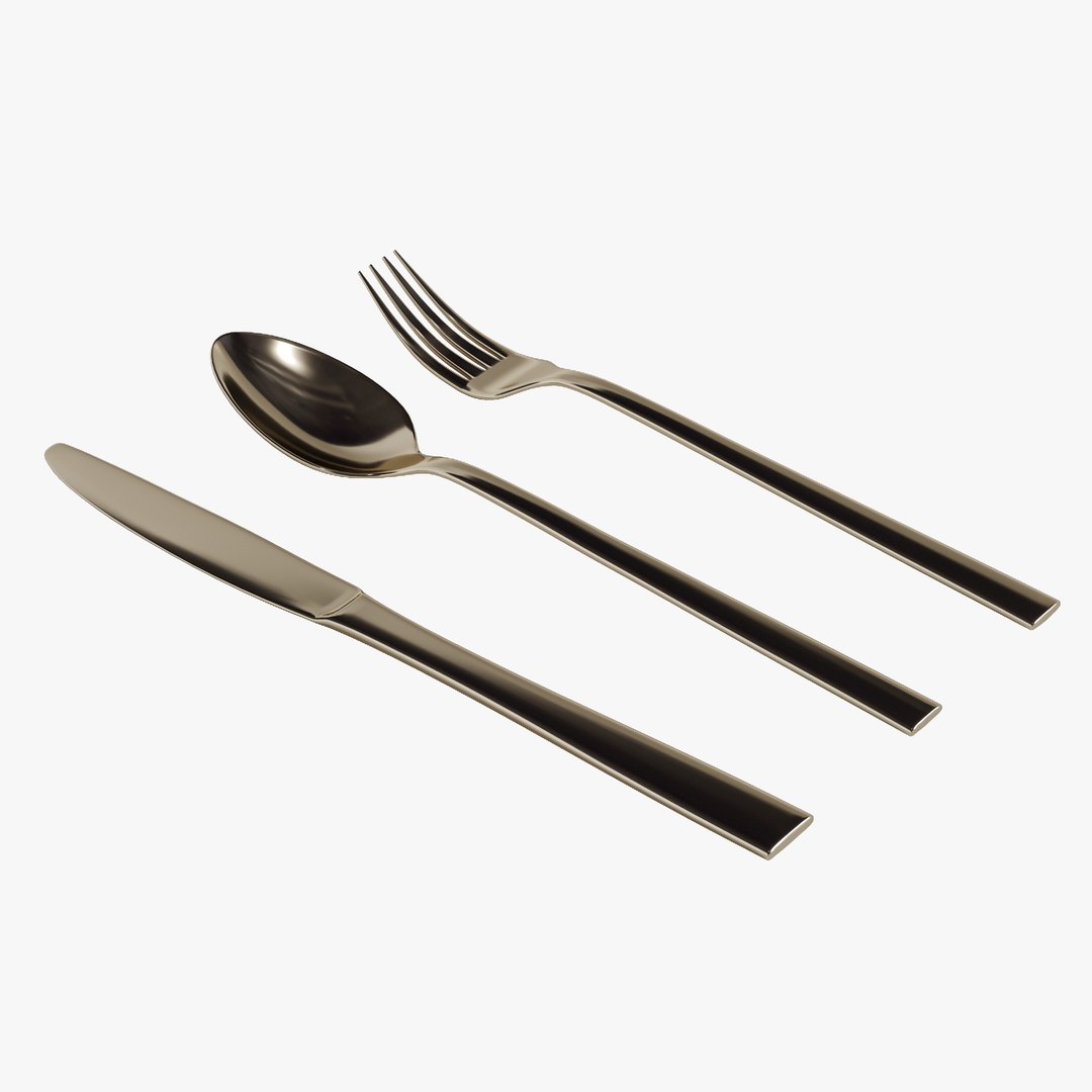 Free Set Cutlery Model TurboSquid 1687795