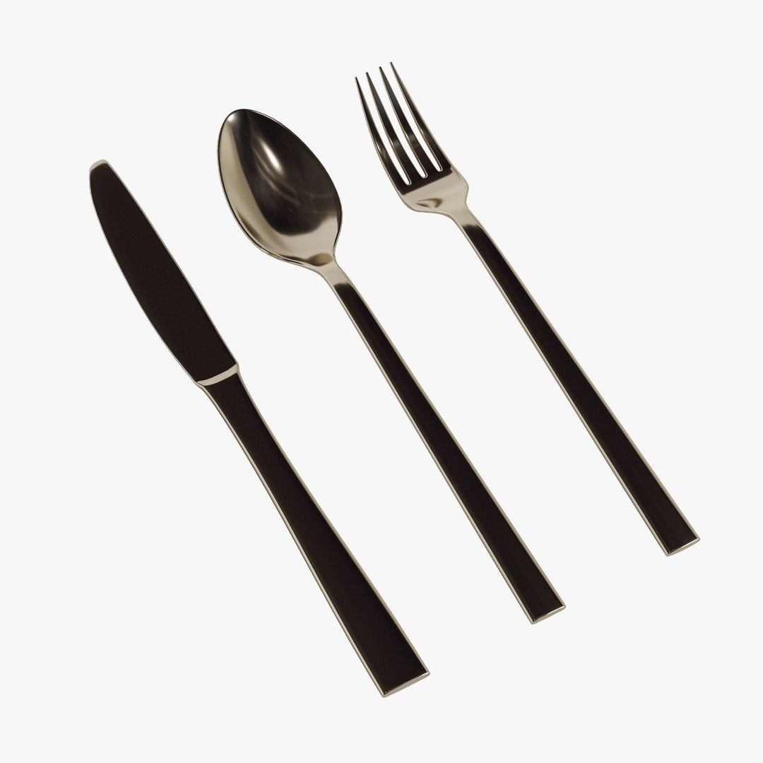 Free Set Cutlery Model TurboSquid 1687795