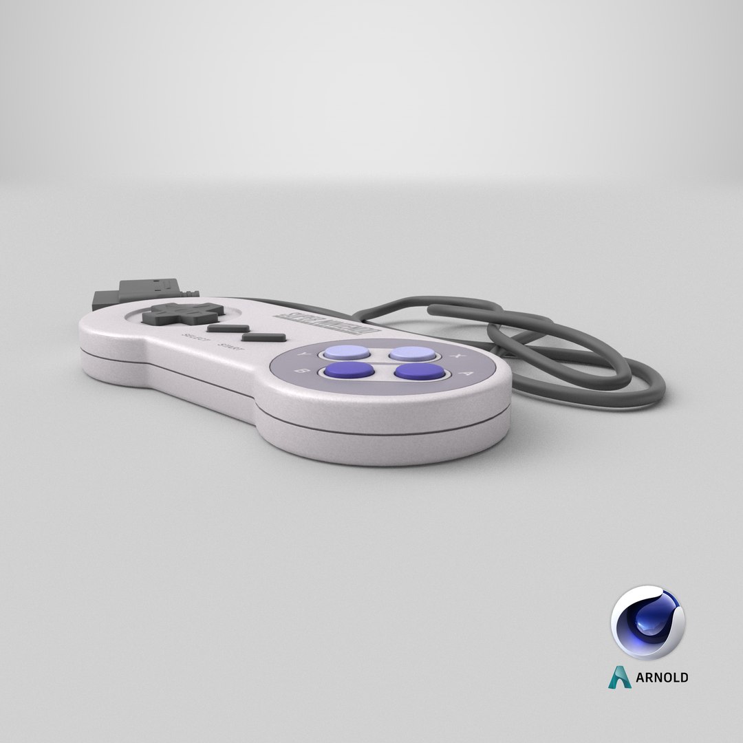 Super Nintendo Entertainment System SNES Controller 3D model https://p.turbosquid.com/ts-thumb/5M/GSZacE/3m/stemcell_cinema_4d_arnold_render/png/1767013541/1920x1080/fit_q87/c389638d88fad9bd5747f59dab8cf1c9a1769c43/stemcell_cinema_4d_arnold_render.jpg