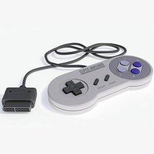 Super Nintendo Entertainment System SNES Controller 3D model