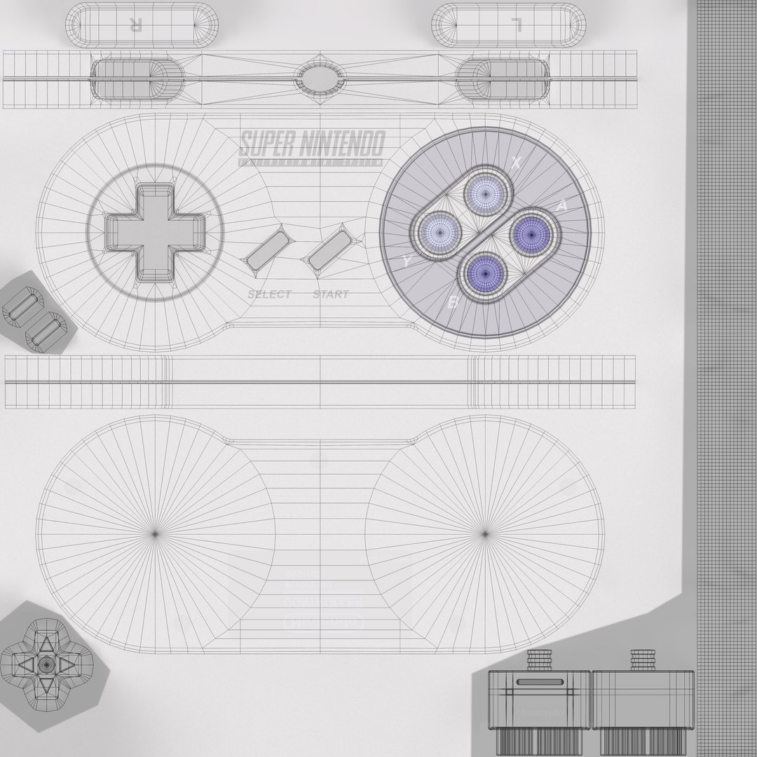 Super Nintendo Entertainment System SNES Controller 3D model https://p.turbosquid.com/ts-thumb/5M/GSZacE/dg/snescontroller_uv/jpg/1766161529/1920x1080/fit_q87/41cd1b2ba4cbb2cdf03fcdcc32953cda699073ab/snescontroller_uv.jpg