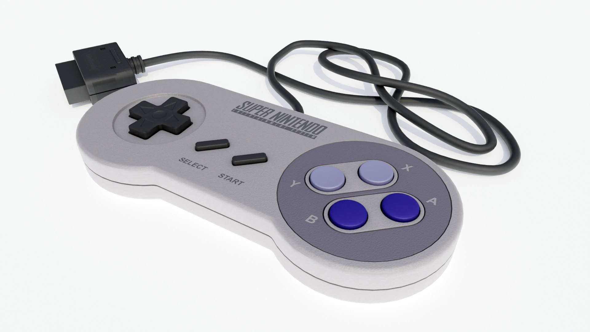 Super Nintendo Entertainment System SNES Controller 3D model https://p.turbosquid.com/ts-thumb/5M/GSZacE/kT/snescontroller_43/jpg/1766161506/1920x1080/fit_q87/817fba304103feaffb404b258d4dcdcb4e486833/snescontroller_43.jpg