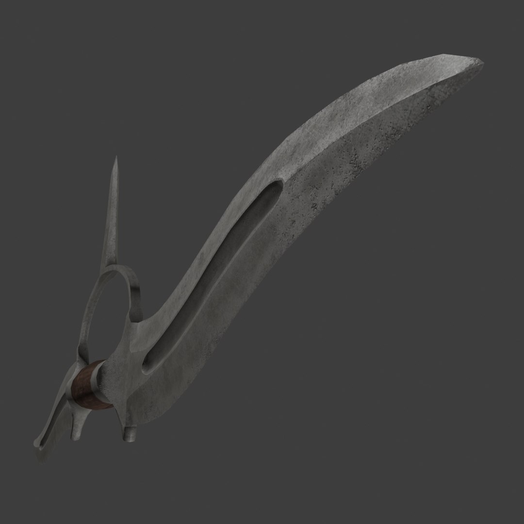 indian thrusting knife 3d model