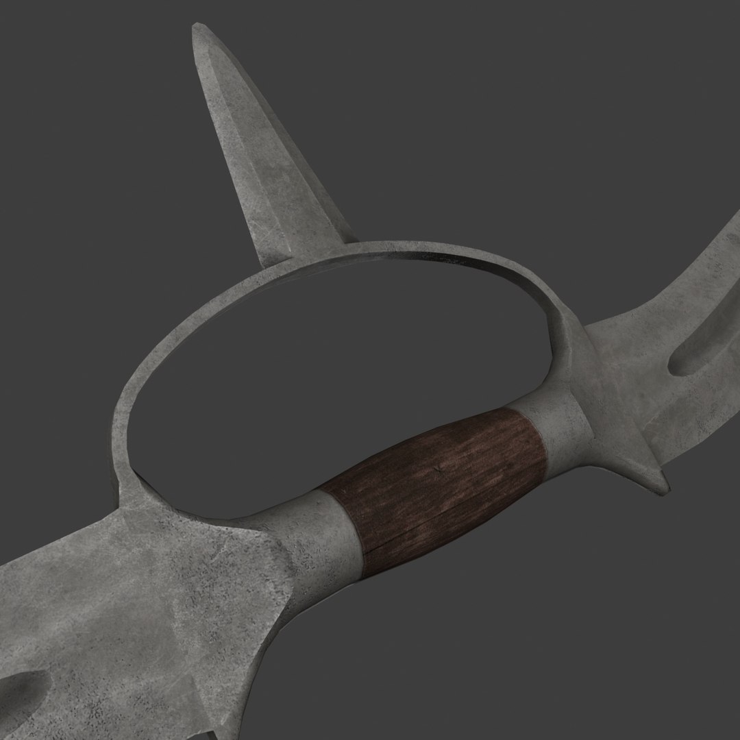 indian thrusting knife 3d model