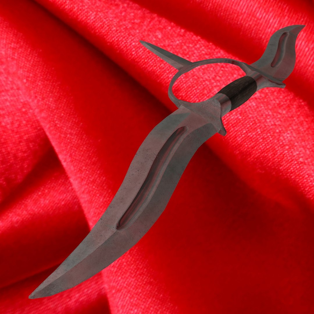 indian thrusting knife 3d model