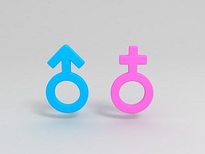 3D gender symbol model
