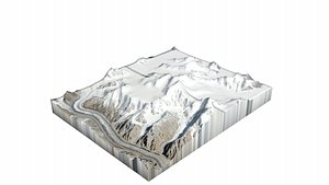 Ghent Kangri Mountain 3D model