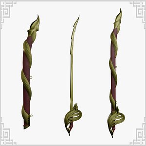 Medieval Fantasy Saber Vipers Fang 3D model
