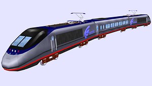 acela express electric passenger train model