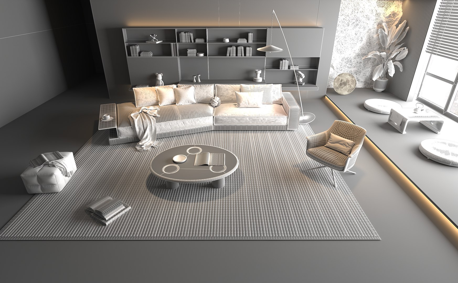 Living Room Set 7 Model - TurboSquid 2213166