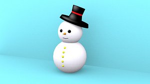 Cute Snowman 3D