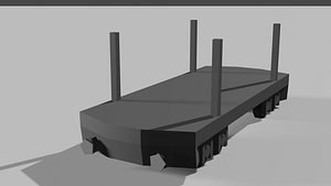 3D Empty wagon model