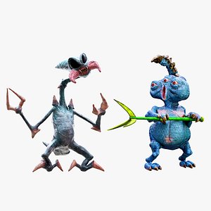 3D Realistic Rigged Alien Characters model