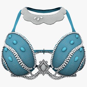 Butterfly Blue Belly Dance Bra Top