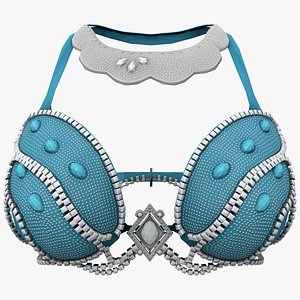 Butterfly Blue Belly Dance Bra Top