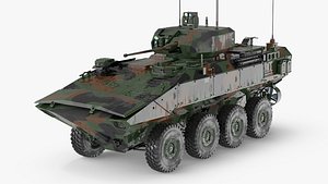 US Amphibious Assault Vehicle with 30mm Gun Wet 3D model