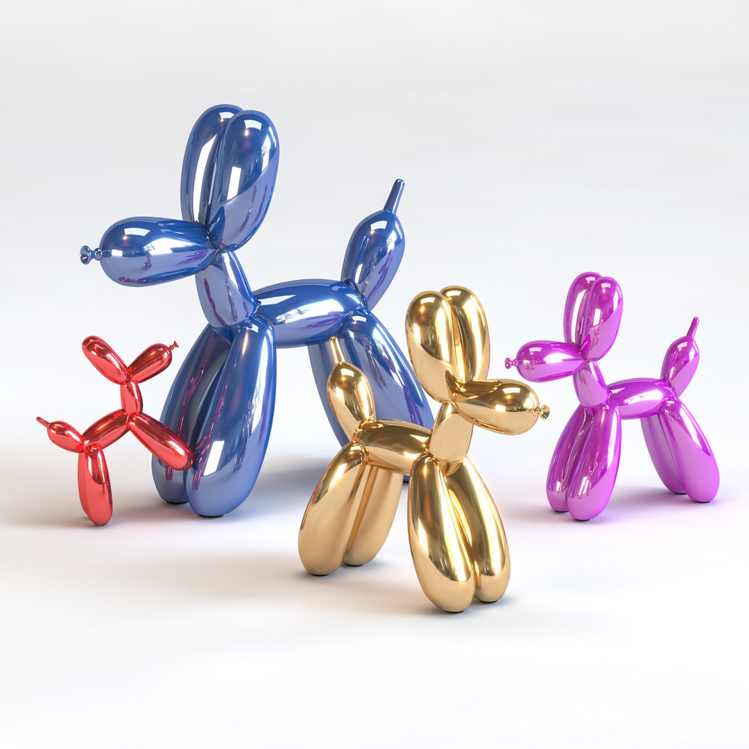 제프 쿤스의 풍선 개 3D 모델 - TurboSquid 1766282