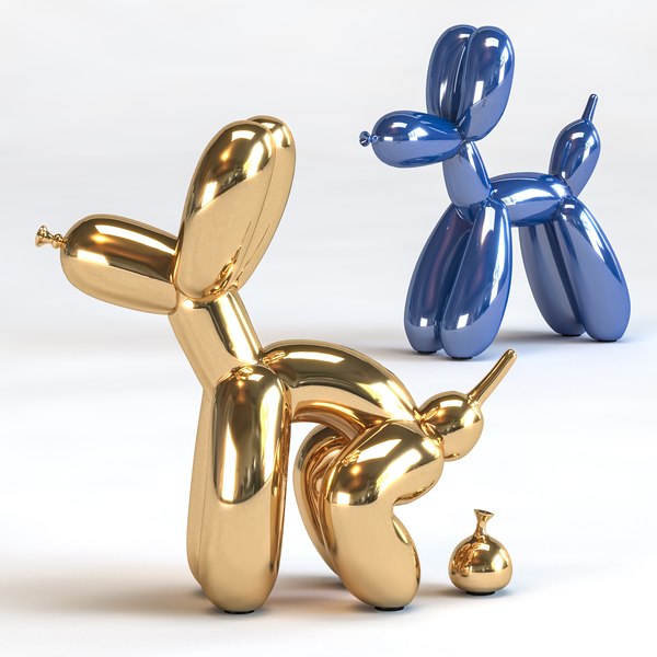 オリジナル (Gold) Dog Balloon ジェフクーンズ - Koons Jeff 彫刻 