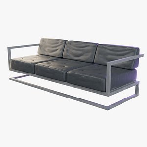 Couch mid poly 3D model
