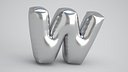 W Balloon Silver